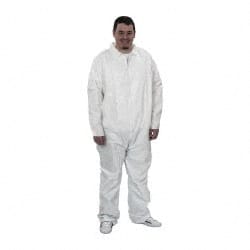 25 Qty 1 Pack Size XL Film Laminate Chemical Resistant Coveralls