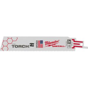 Reciprocating Saw Blade: 6" Long, Steel
