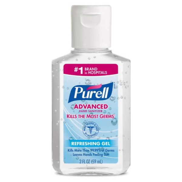 Hand Sanitizer: Gel, 2 oz Bottle, Contains 70% Alcohol