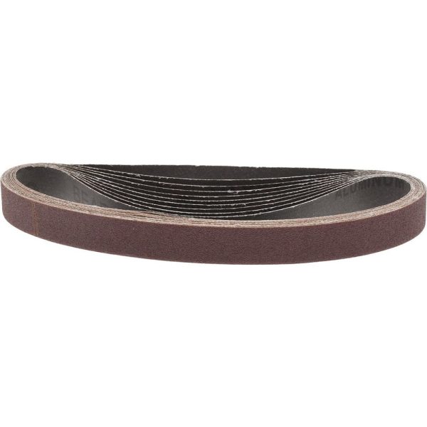 Abrasive Belt: 3/4" Wide, 20-1/2" Long, 120 Grit, Aluminum Oxide