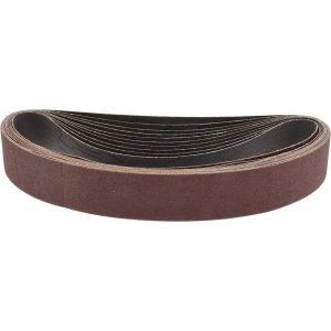 Abrasive Belt: 1-1/4" Wide, 21-1/4" Long, 120 Grit, Aluminum Oxide