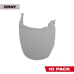 Face Shield Windows & Screens; Product Type: Replacement Lens ; Material: Polycarbonate ; Lens Shade: 9 to 10 ; Window Height (Decimal Inch): 9.8000 ; Window Width (Inch): 9.5 ; Application: Secure snap-in snap-out covers