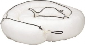 Boom: Oil Only, 8" Dia, 10" OAL, 65 gal Absorption, Polypropylene, White