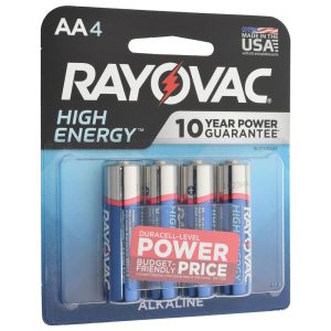 Standard Battery: Size AA, Alkaline
