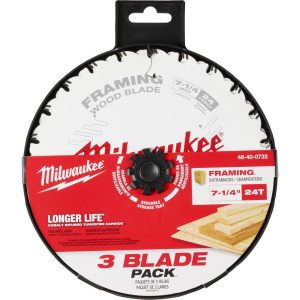 Wet & Dry-Cut Saw Blades; Blade Diameter (Inch): 7-1/4 ; Blade Material: Carbide ; Blade Thickness (Decimal Inch): 0.3000 ; Arbor Hole Diameter (Inch): 5/8 ; Number of Teeth: 24 ; Application: Cutting; Framing; Woodworking