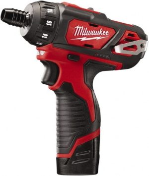 Cordless Screwdriver: 12V, 1/4" Bit Holder, 275 in/lb, 2 Speed