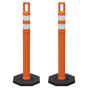 2 Pack 47.6" High, 6" Wide, Reflective Delineator Post