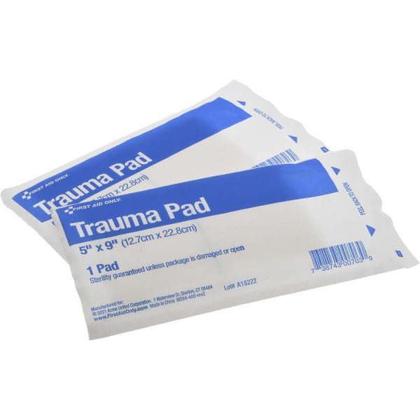 2 Qty 1 Pack 9" Long x 5" Wide, Trauma Pad