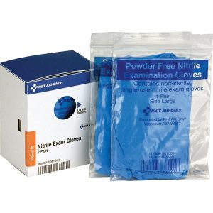 Disposable Gloves: Size Large, 2 mil, Nitrile