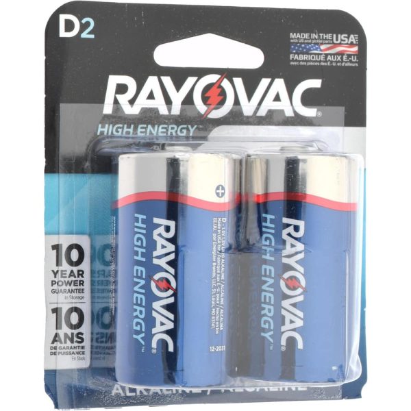 Standard Battery: Size D, Alkaline