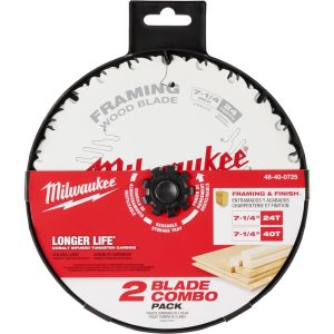 Wet & Dry-Cut Saw Blades; Blade Diameter (Inch): 7-1/4 ; Blade Material: Carbide ; Blade Thickness (Decimal Inch): 0.3000 ; Arbor Hole Diameter (Inch): 5/8 ; Number of Teeth: 24; 40 ; Application: Cutting; Framing; Woodworking