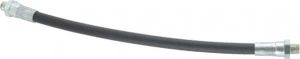 12" Long, 5,800 psi Operating Pressure, Polyamide (Inner Tubing) & Polyurethane (Sheath) Grease Gun Hose