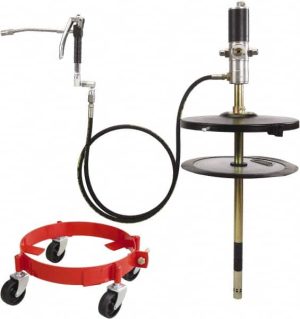 Air-Operated Pump: 38.8 oz/min, Grease Lubrication, Aluminum & Steel