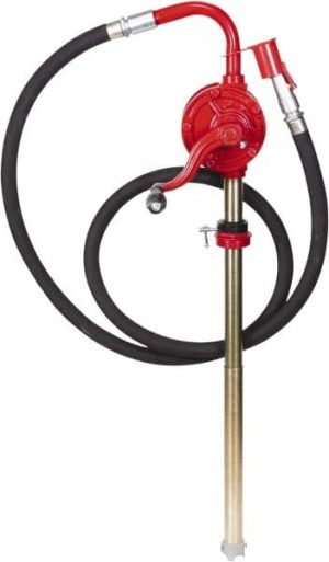 Hand-Operated Drum Pumps; Pump Type: Rotary Type Barrel ; Strokes Per Gallon: 16.000 ; Outlet Size (Inch): 3/4 ; Material: Cast Iron ; For Use With: Diesel; Heating Oils; Kerosene; Lubricating Oils Upto SAE 90; Motor Oil ; Hose Length (Feet): 8.00