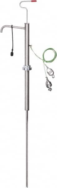 18 Strokes per Gal, 1/2" Outlet, Stainless Steel Hand Operated Drum/Pail Pump