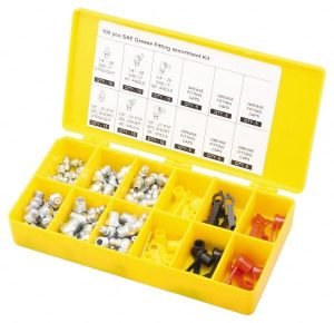100 Piece, Inch, Box Plastic Steel Grease Fitting Set