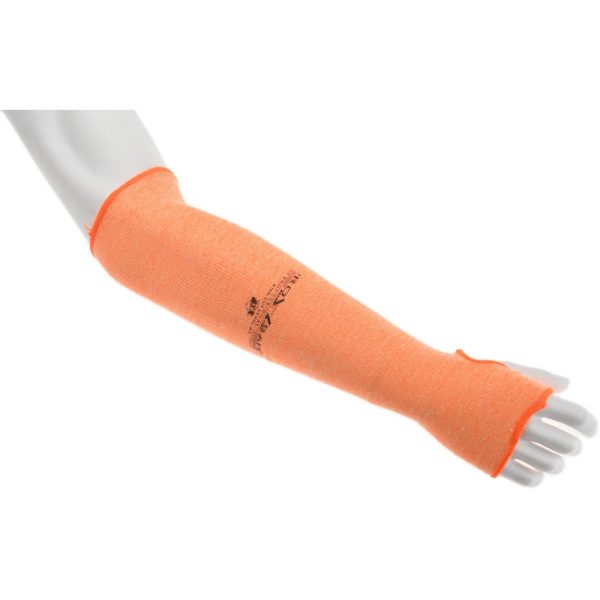 Cut-Resistant Sleeves: Size Universal, ATA, High-Visibility Orange, ANSI Cut A4