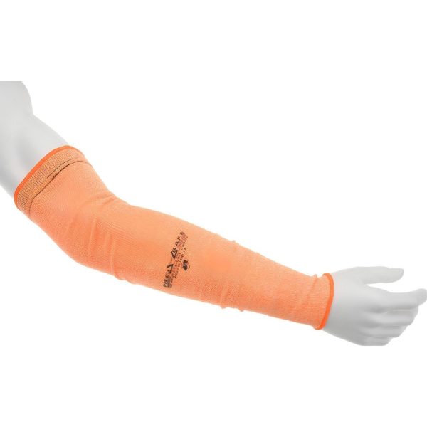 Cut-Resistant Sleeves: Size Universal, ATA, High-Visibility Orange, ANSI Cut A4