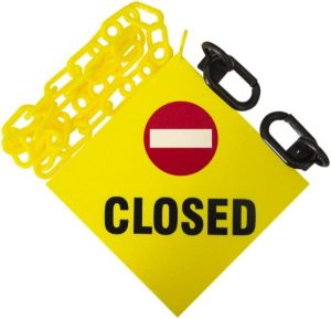 3' Long x 2" Wide Plastic Closed Sign Kit