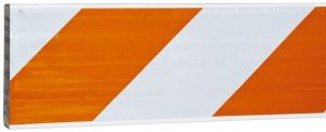 2 Inch Wide x 8 Inch High, Reflective, Plastic Barricade Rail