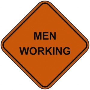 Road Construction Sign: Square, "Men Working"