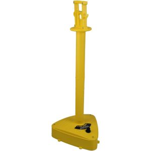Free Standing Retractable Barrier Post: Plastic Post, Plastic Base