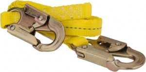 6' Long, 350 Lb Capacity, 1 Leg Locking Snap Hook Harness Lanyard