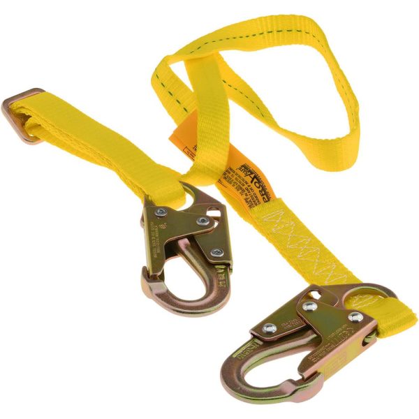 6' Long, 350 Lb Capacity, 1 Leg Locking Snap Hook Harness Lanyard