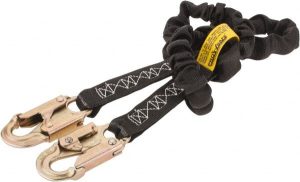 6' Long, 310 Lb Capacity, 1 Leg Locking Snap Hook Harness Shock Absorbing Lanyard