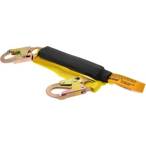 6' Long, 310 Lb Capacity, 1 Leg Locking Snap Hook Harness Shock Absorbing Lanyard