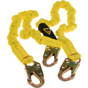 6' Long, 350 Lb Capacity, 2 Leg Locking Snap Hook Harness Shock Absorbing Lanyard