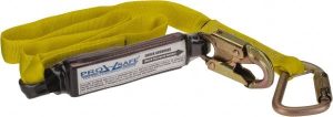6' Long, 350 Lb Capacity, 1 Leg Locking Snap Hook Harness Shock Absorbing Lanyard