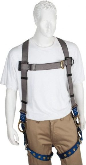 Fall Protection Harnesses: 350 Lb, Back and Side D-Rings Style, Size Universal, Polyester