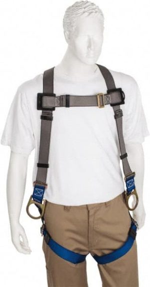 Fall Protection Harnesses: 350 Lb, Back and Side D-Rings Style, Size Universal, Polyester