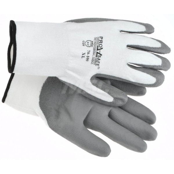 Cut, Puncture & Abrasive-Resistant Gloves: Size XL, ANSI Cut A2, ANSI Puncture 1, Polyurethane, Dyneema