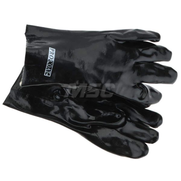 Chemical Resistant Gloves: Large, Polyvinylchloride, Supported