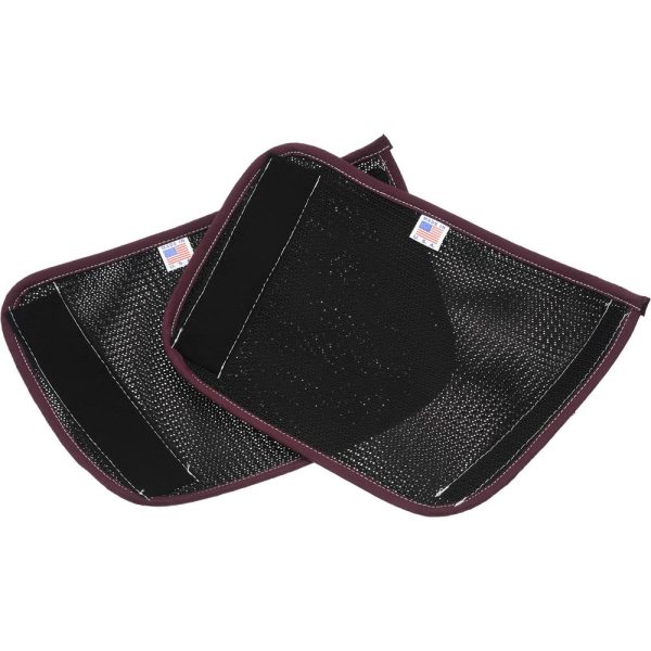 Sleeves: Size L, Cane Mesh, Black & Maroon