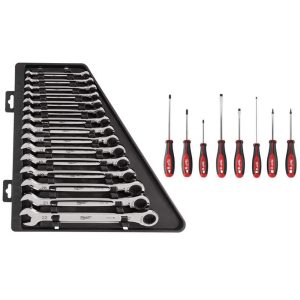 Wrench Sets; System Of Measurement: Metric ; Size Range: 8 mm - 22 mm ; Container Type: Storage Tray ; Material: Alloy Steel ; Non-sparking: No ; Corrosion-resistant: Yes