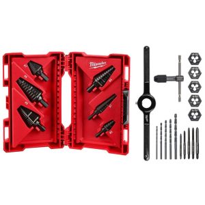Drill Bit Sets; Drill Bit Set Type: Step Drill Bits ; Number of Pieces: 17; 6 ; Tool Material: High-Speed Steel ; Minimum Drill Bit Size (Inch): 1/8 ; Maximum Drill Bit Size (Inch): 1-1/8 ; Coating/Finish: Oxide