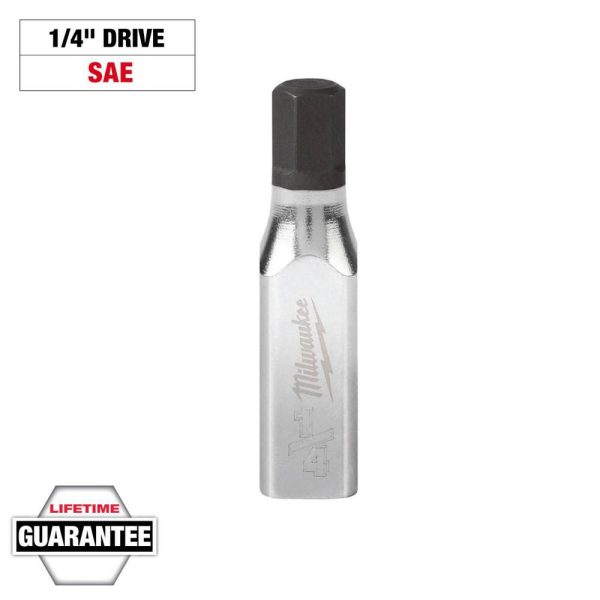 Hand Hex & Torx Bit Sockets; Socket Type: Hex Bit ; Hex Size (Inch): 1/4 ; Insulated: No ; Tether Style: Not Tether Capable ; Material: S2 Steel ; Overall Length (Decimal Inch): 0.3333
