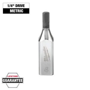 Hand Hex & Torx Bit Sockets; Socket Type: Hex Bit ; Hex Size (mm): 4.000 ; Insulated: No ; Tether Style: Not Tether Capable ; Material: S2 Steel ; Overall Length (Decimal Inch): 0.3333