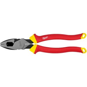 Pliers; Jaw Texture: Crosshatch; Knurled ; Plier Type: Lineman's ; Jaw Length (Inch): 1-5/8 ; Jaw Width (Inch): 1-3/4 ; Overall Length (Inch): 9.96 ; Handle Color: Red
