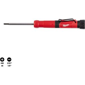 Bit Screwdrivers; Type: Combination ; Tip Type: Phillips; Slotted ; Drive Size (TXT): 1/4 in; 3/8 in; 1/2 in ; Shaft Length: 2.7500 ; Handle Type: Non-Slip Grip ; Overall Length (Decimal Inch): 6.5