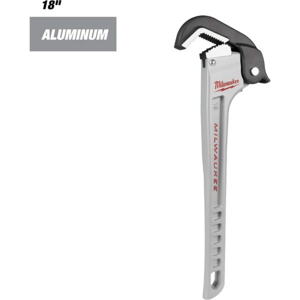 Pipe Wrenches; Wrench Type: Pipe Wrench ; Minimum Pipe Capacity (Inch): 3/4 ; Maximum Pipe Capacity (Inch): 2-1/2 ; Overall Length (mm): 433.07 ; Material: Aluminum ; Jaw Texture: Smooth