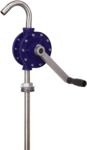 Hand-Operated Drum Pumps; Pump Type: Rotary ; Strokes Per Gallon: 55.000 ; Overall Length (Inch): 53 ; Hose Length (Feet): 5.00 ; Drum Size: 15 to 55 gal