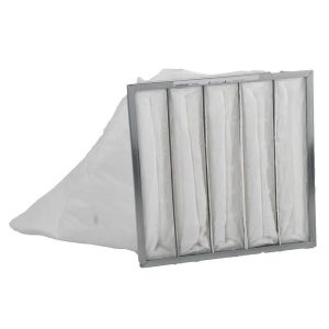 Bag Air Filter: MERV 11, 22" Deep, 20" Wide, 20" High, Synthetic
