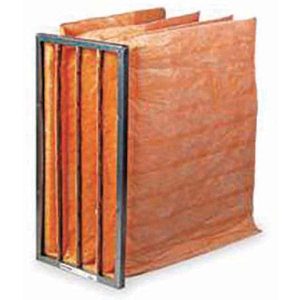 Bag Air Filter: MERV 11, 22" Deep, 24" Wide, 24" High, Fiberglass