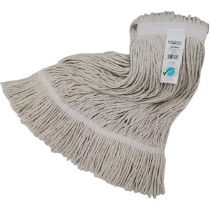 Wet Mop Cut: Clamp Jaw, X-Large, White Mop, Cotton