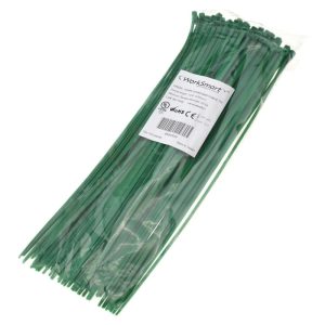 Cable Tie Duty: 14.6" Long, Green, Nylon, Standard