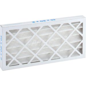 Pleated Air Filter: 10 x 20 x 2", MERV 8, 35% Efficiency, Wire-Backed Pleated